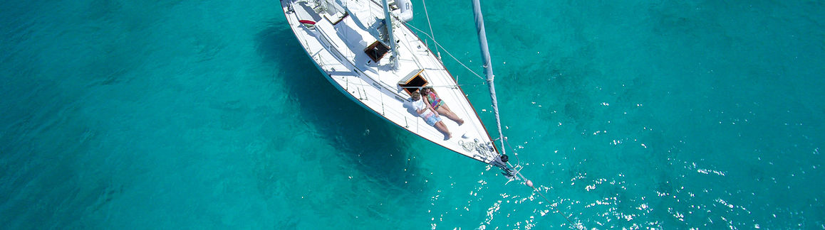 Sailboat seen from above