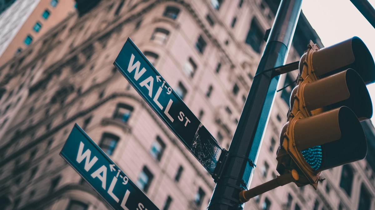A Wall Street street sign in New York City